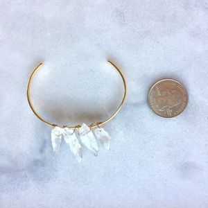 Artisan Handmade Gold Bracelet with Crystals